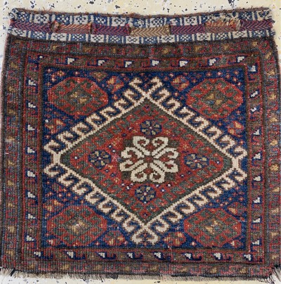 27142528d - 2 Lots Afschar Taschenfront & Jaf, antik, Persien, um 1900, Wolle auf Wolle, ca. 70 x 55 ...