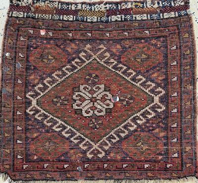27142528e - 2 Lots Afschar Taschenfront & Jaf, antik, Persien, um 1900, Wolle auf Wolle, ca. 70 x 55 ...