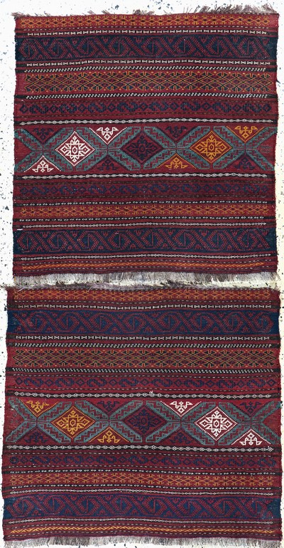 Image Khordjinfronts, Persia, early 20th century, wool on wool, approx. 80 x 90 cm, condition: ...