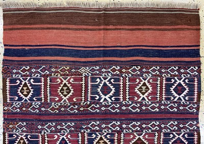 27142550a - 2 Lots Doppelttasche & Malatia Kelim, Türkei, Anfang 20.Jhd, Wolle auf Wolle, ca. 142 x ...