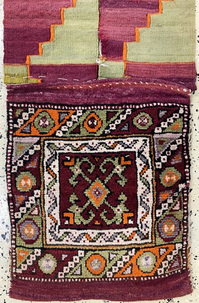 27142550f - 2 Lots Doppelttasche & Malatia Kelim, Türkei, Anfang 20.Jhd, Wolle auf Wolle, ca. 142 x ...