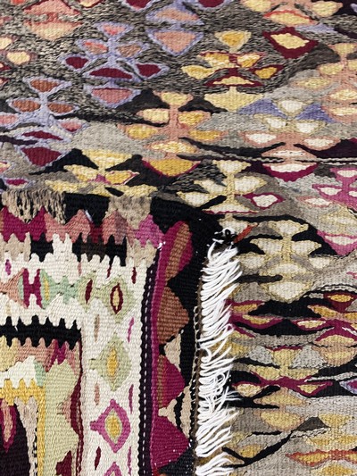 27142552e - Bidjar Kelim, Persien, Anfang 20.Jhd, Wolleauf Baumwolle, ca. 265 x 93 cm, EHZ: 2 ...