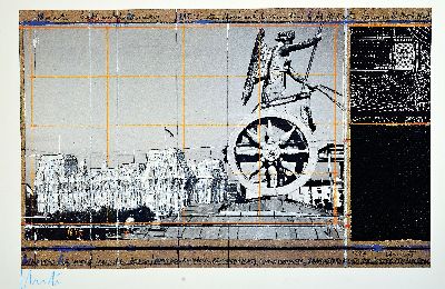 27142693k - Christo und Jeanne-Claude, Project for Berlin,´Wrapped Reichstag´, Farboffset mit ...