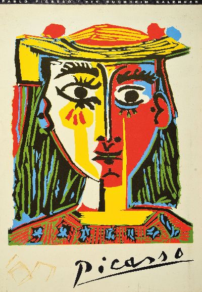 27142714k - Buchheim-Kalender Pablo Picasso, 1969, 12 Abbildungen nach Lithographien, u.a. Faune ...