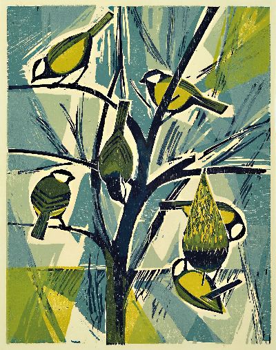 27142823a - Heinz Friedrich, 1924 - 2018 Schwetzingen, großes Aquarell und fünf Holzschnitte, ...
