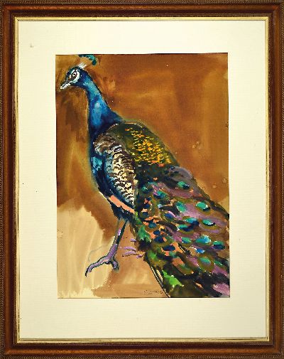 27142823k - Heinz Friedrich, 1924 - 2018 Schwetzingen, großes Aquarell und fünf Holzschnitte, ...
