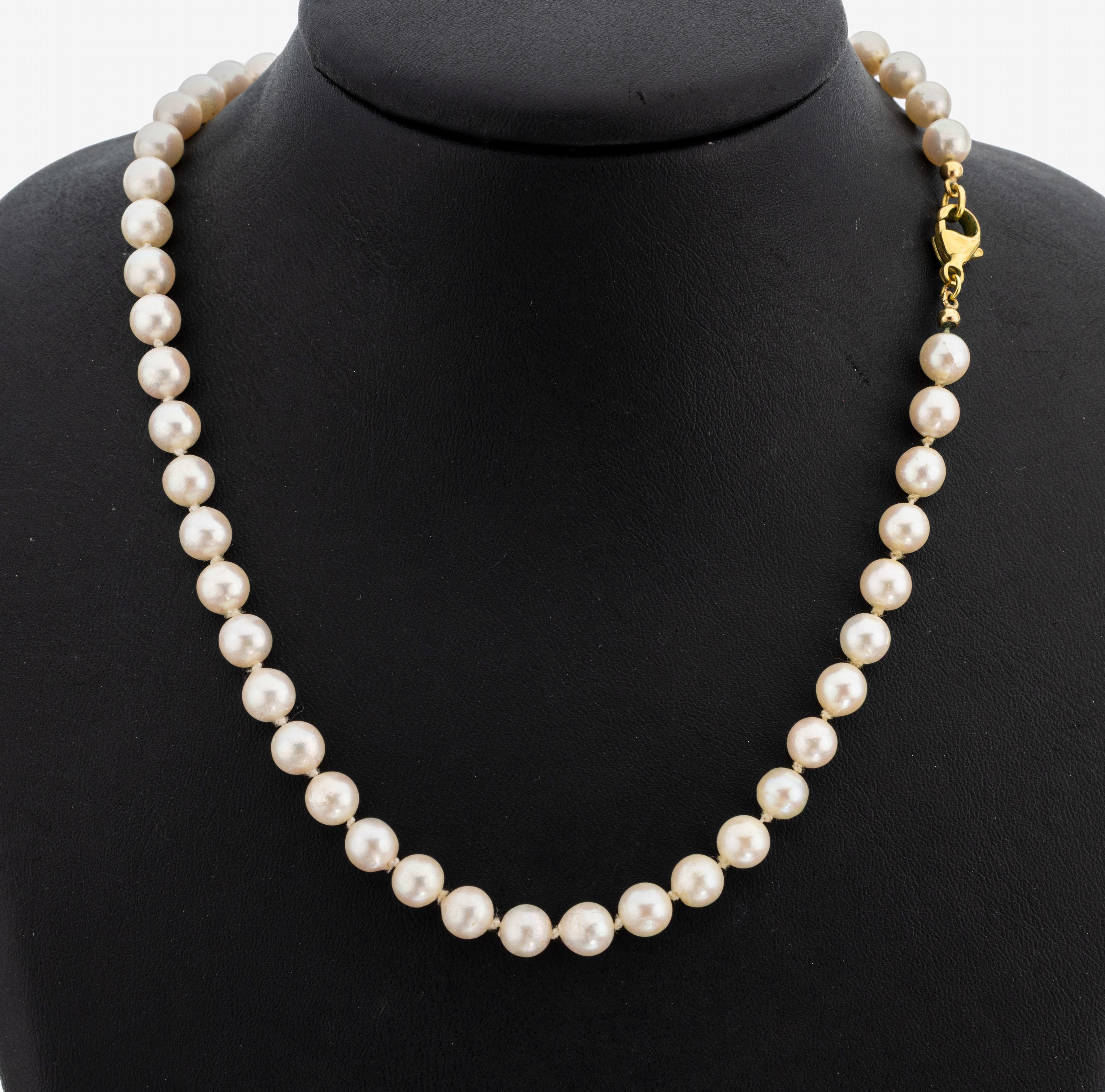 Image 27143661 - Perl-Collier mit 8 kt Gold Schließe, GG 333/000, Akoyazuchtperlen, D. ca. 6.6-6.8 mm, ...