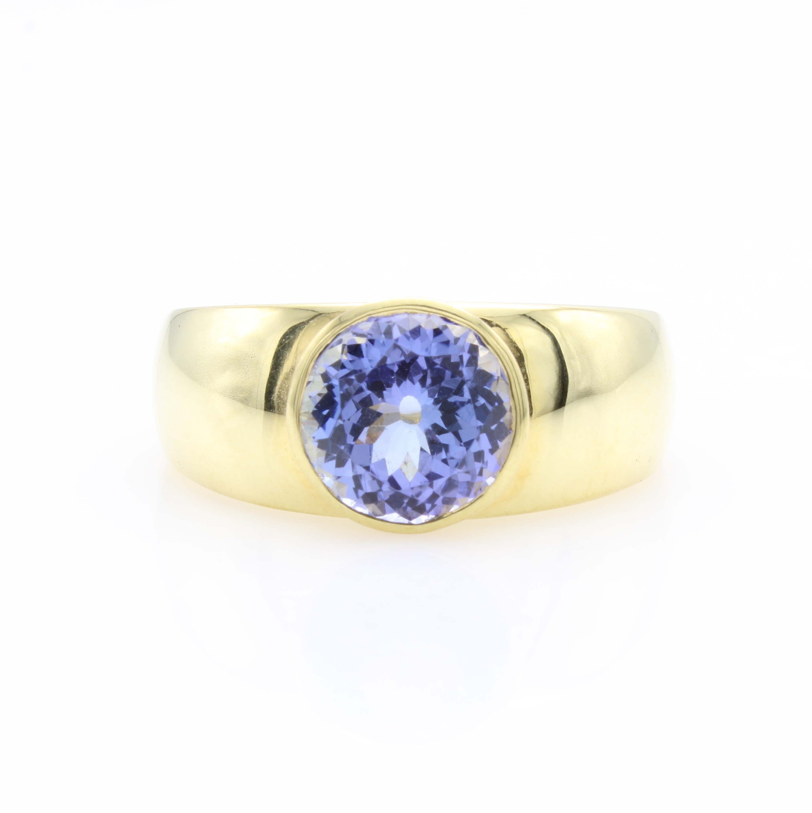 Image 27143699 - Ring mit Tansanit, GG 585/000, Tansanit in Zargenfassung ca. 3.43 ct, RW ca. 59 ...