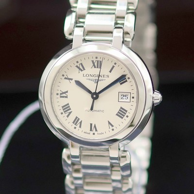27143784a - LONGINES PrimaLuna ungetragene Damenarmbanduhr Referenz L8.113.4.71.6, Automatik, ...