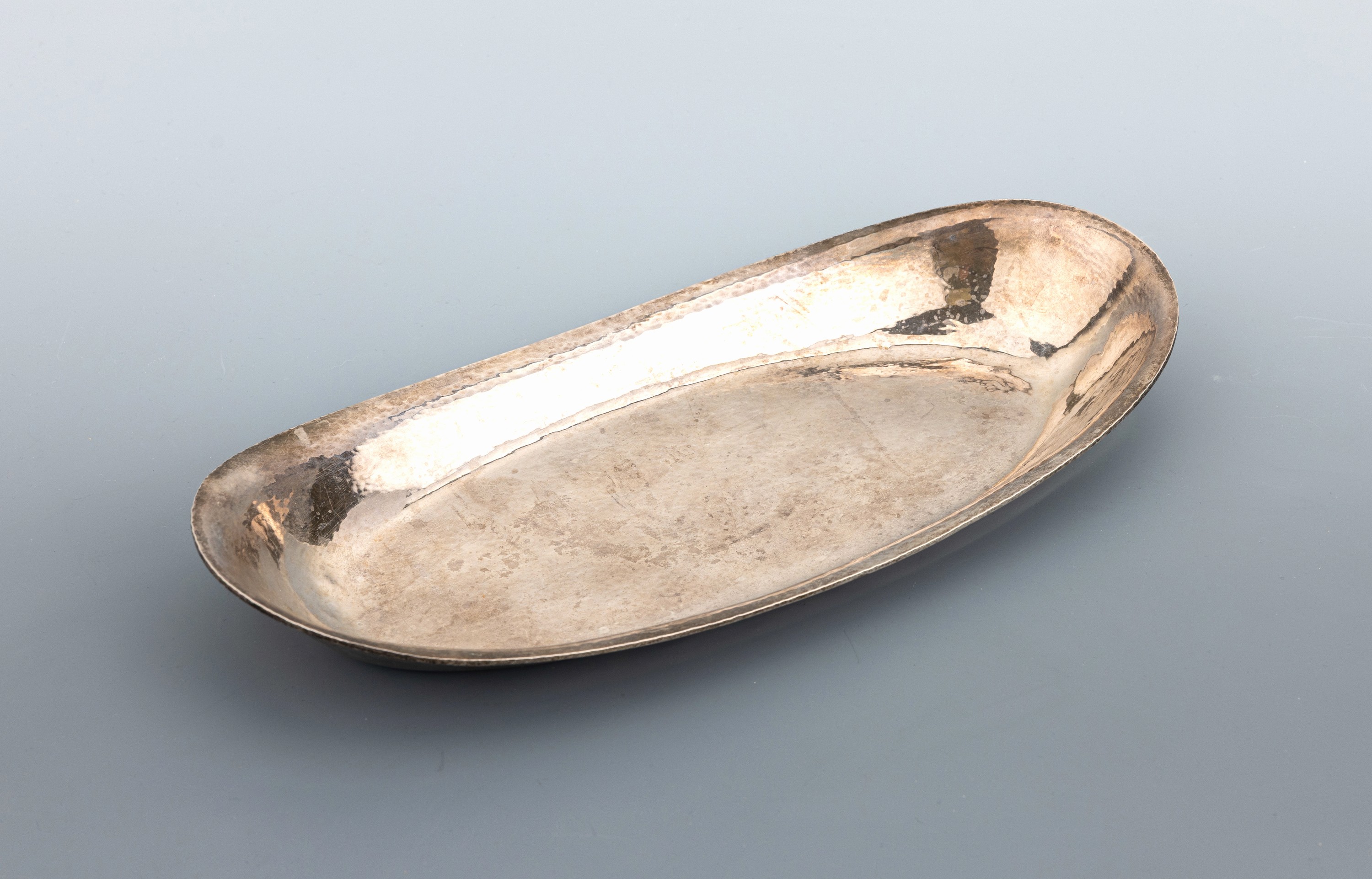 Image 27143801 - Anbietschale, England, Birmingham, 925er Silber, ovale Grundform mit hochgezogenem ...