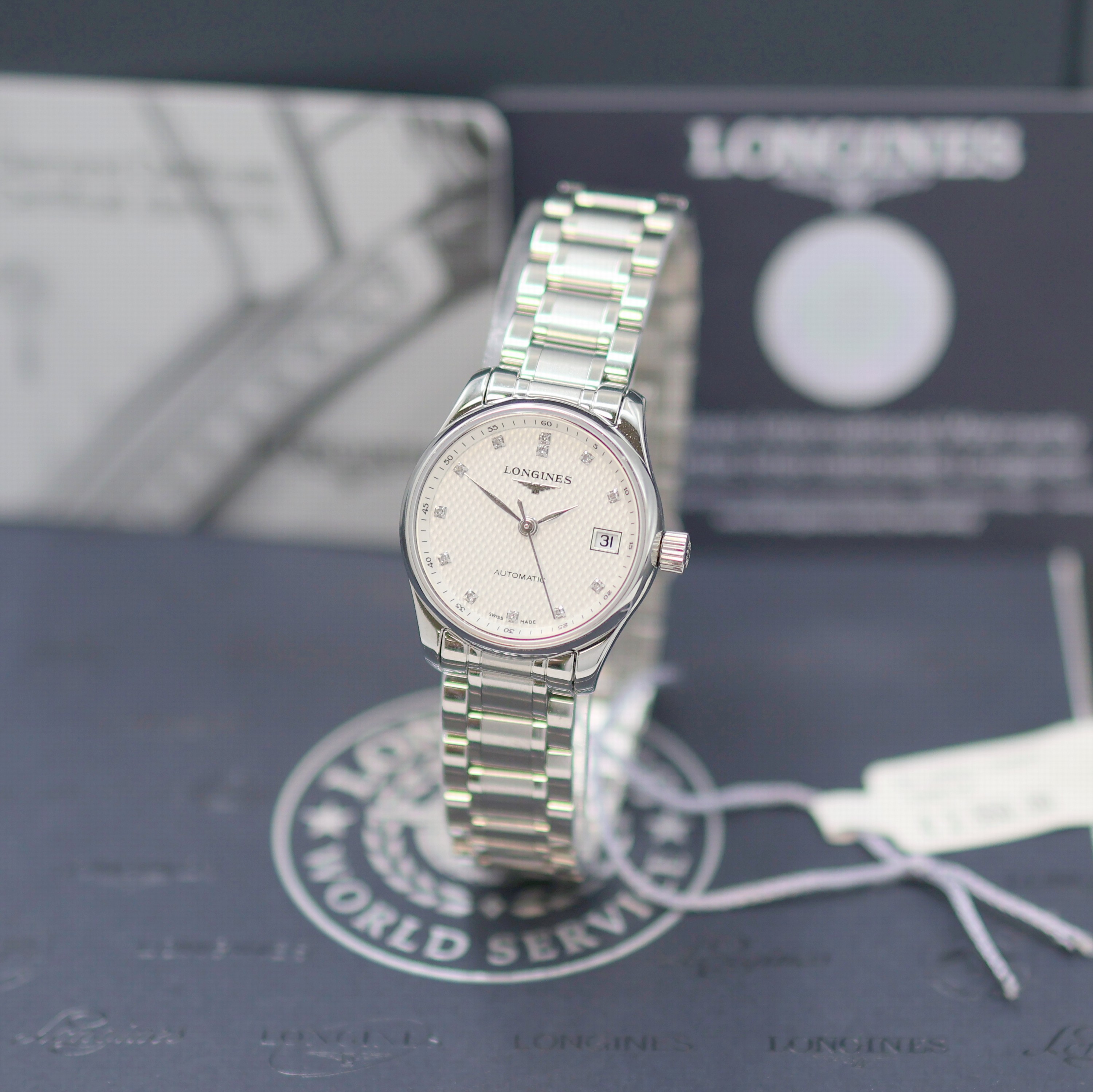 Image 27143974 - LONGINES Master Collection Damenarmbanduhr Referenz L2.128.4.77.6, Automatik, beids. ...
