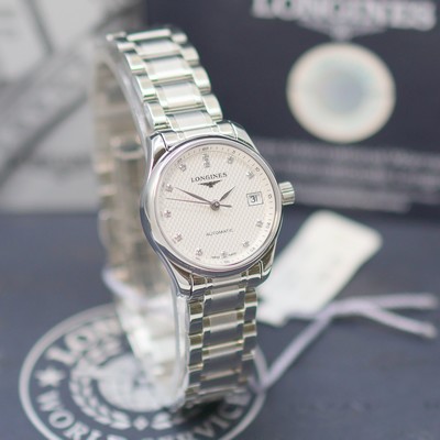 27143974b - LONGINES Master Collection Damenarmbanduhr Referenz L2.128.4.77.6, Automatik, beids. ...