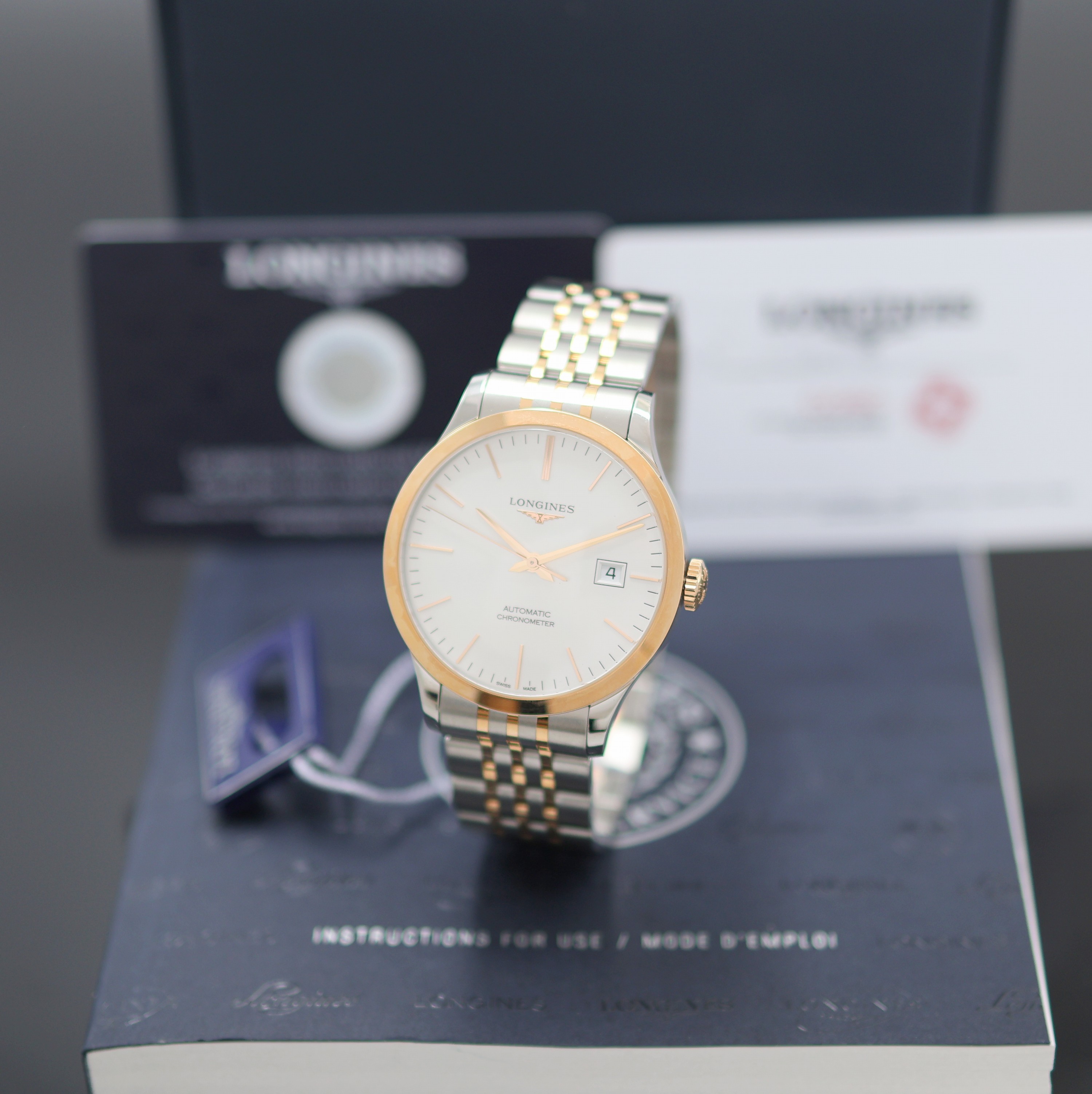 Image 27144016 - LONGINES Record ungetragene Herrenarmbanduhr Referenz L2.821.5727, Automatik, ...