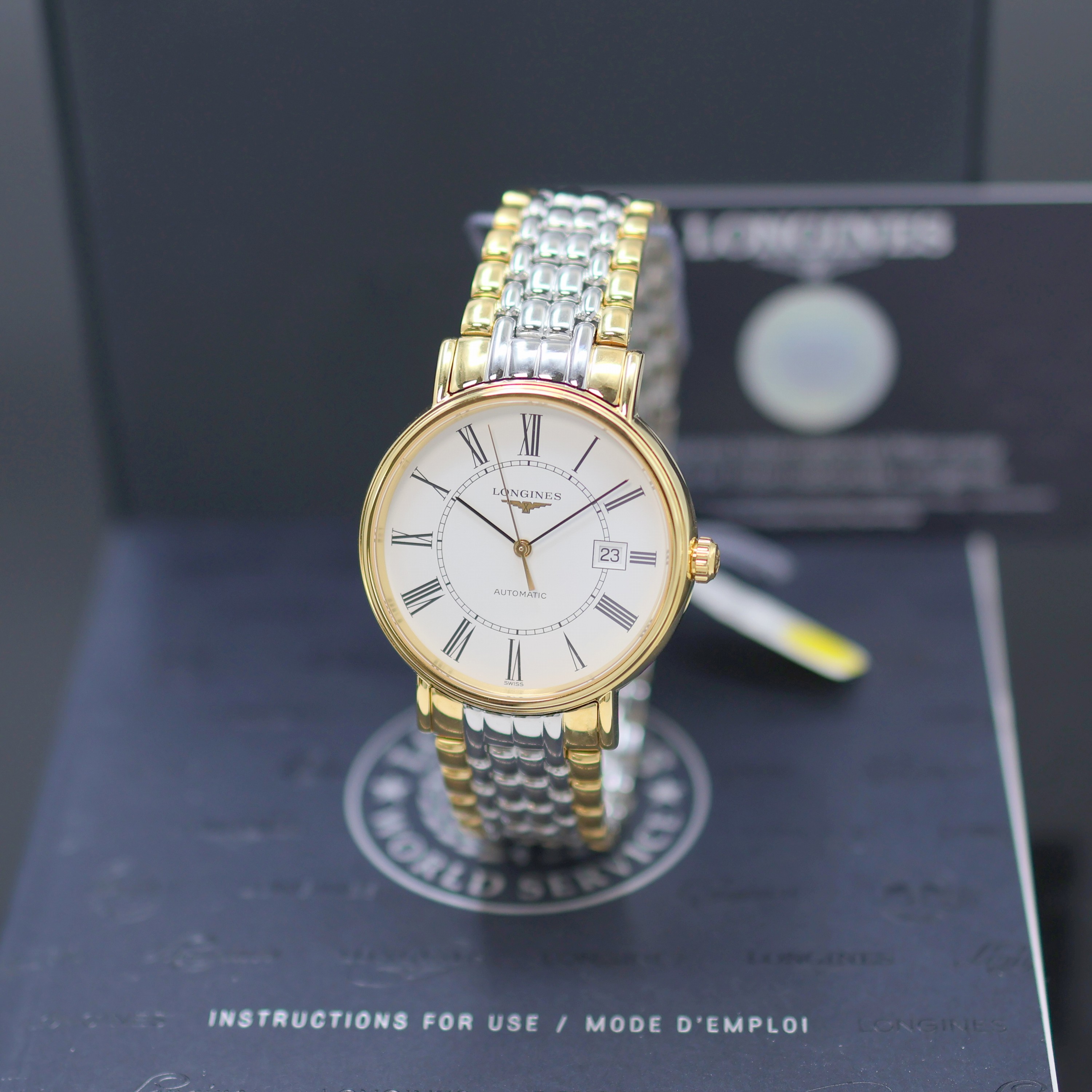 Image 27144021 - LONGINES Présence ungetragene Herrenarmbanduhr Referenz L4.922.2117, Automatik, ...