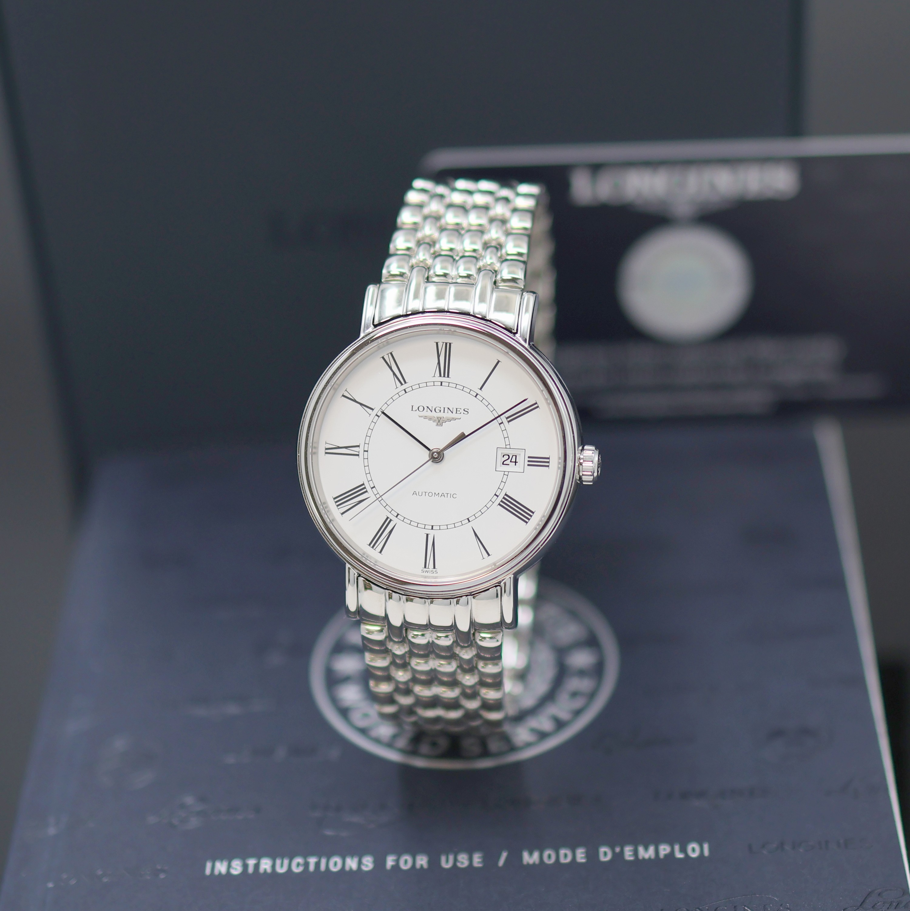 Image 27144043 - LONGINES Présence ungetragene Armbanduhr Referenz L4.922.4116, Automatik, beids. vergl. ...