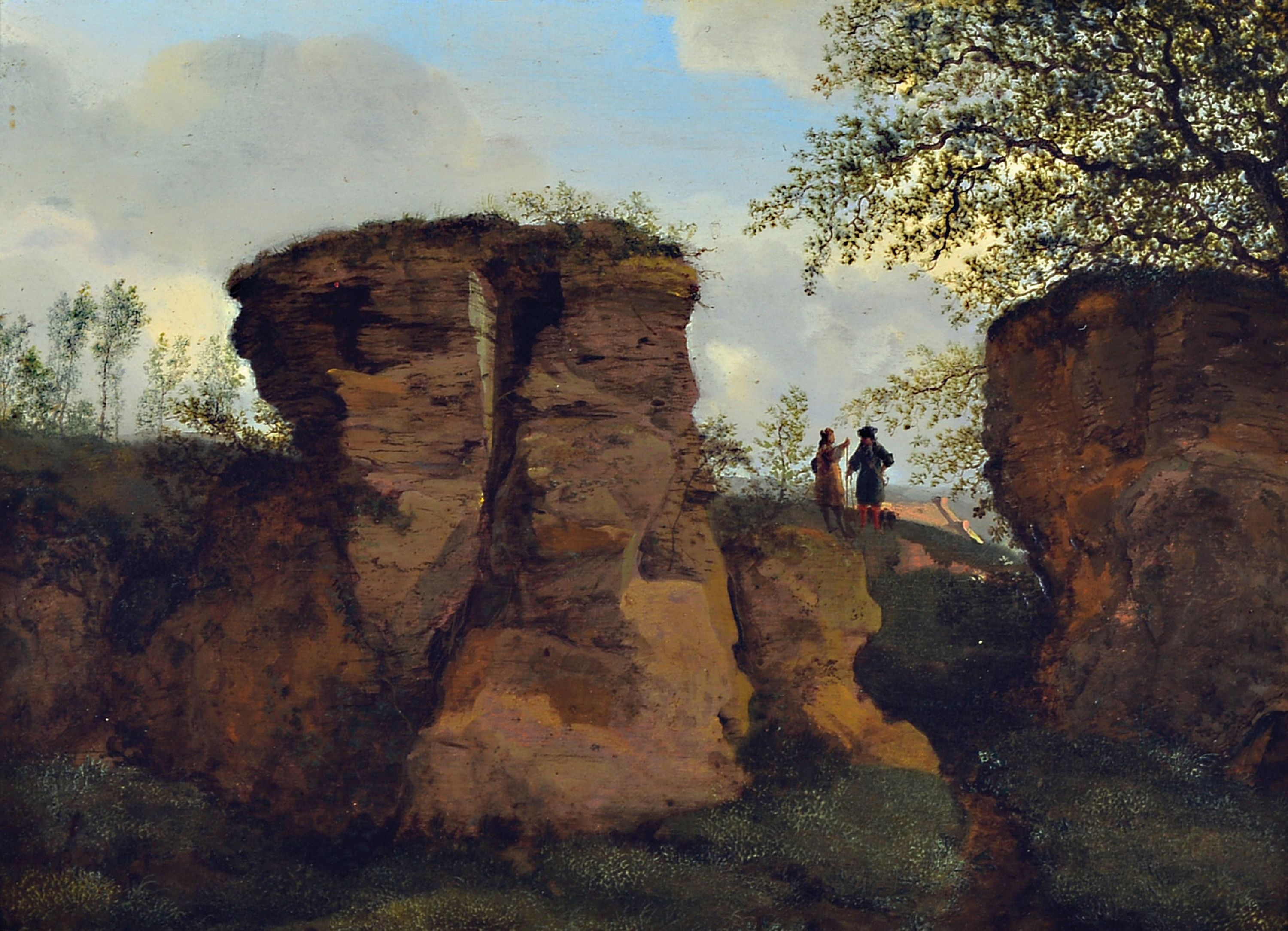 Image 27144072 - Zuschreibung: Philipp Hieronymus Brinckmann, 1709 Speyer-1760 Mannheim, Paar Wanderer ...