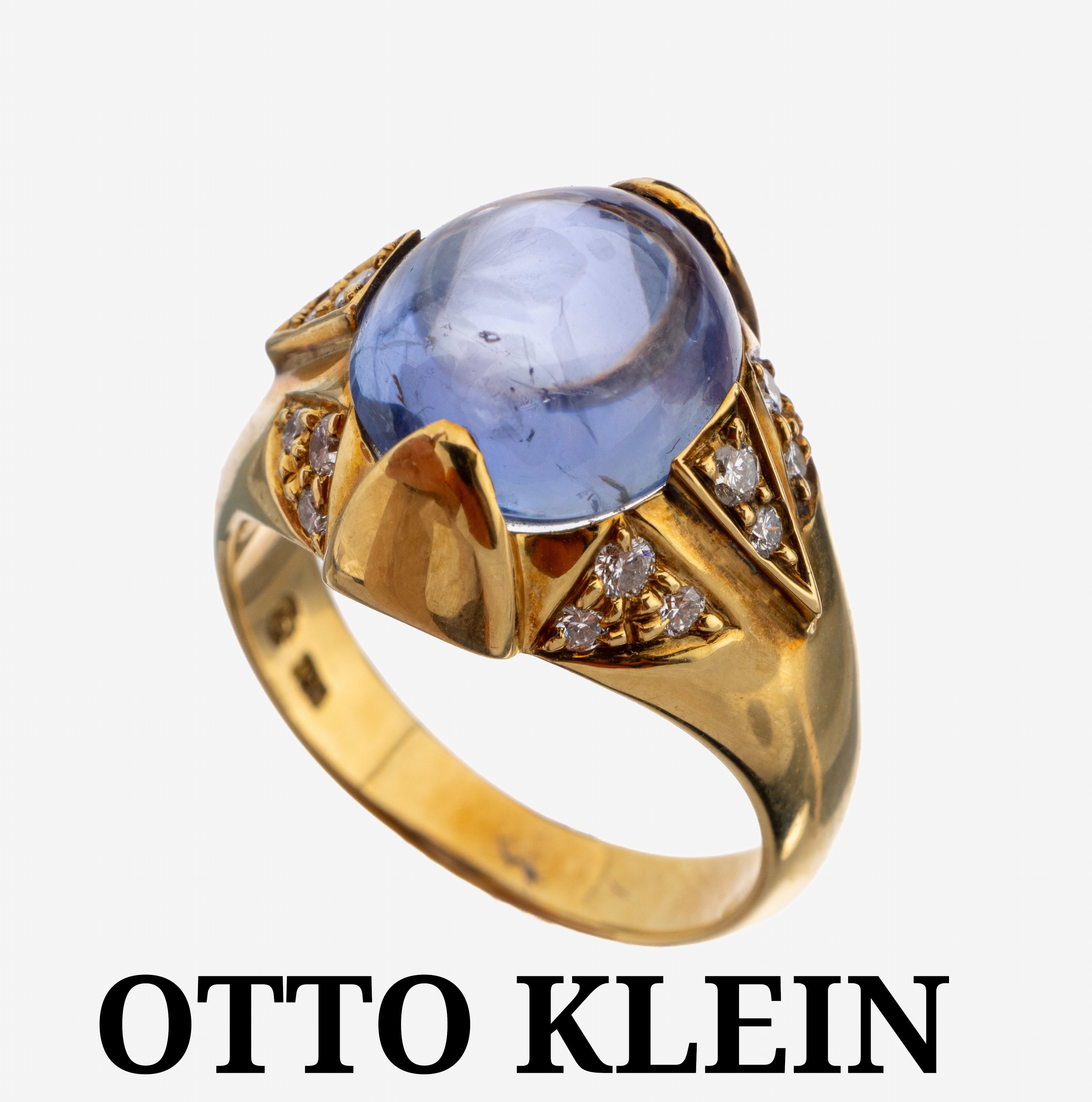 Image 27144073 - 18 kt Gold OTTO KLEIN Saphir-Brillant-Ring, GG 750/000, qualitätvolle Verarbeitung, ...