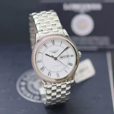27144000b - LONGINES Flagship ungetragene Herrenarmbanduhr Referenz L4.899.4216, Automatik, beids. ...