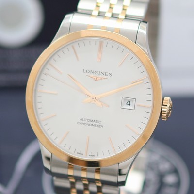 27144016a - LONGINES Record ungetragene Herrenarmbanduhr Referenz L2.821.5727, Automatik, ...
