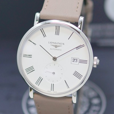 27144052a - LONGINES Elegant ungetragene Armbanduhr Referenz L4.812.4112, Automatik, beids. vergl. ...