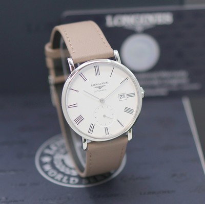 27144052b - LONGINES Elegant ungetragene Armbanduhr Referenz L4.812.4112, Automatik, beids. vergl. ...