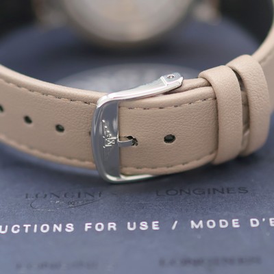 27144052c - LONGINES Elegant ungetragene Armbanduhr Referenz L4.812.4112, Automatik, beids. vergl. ...