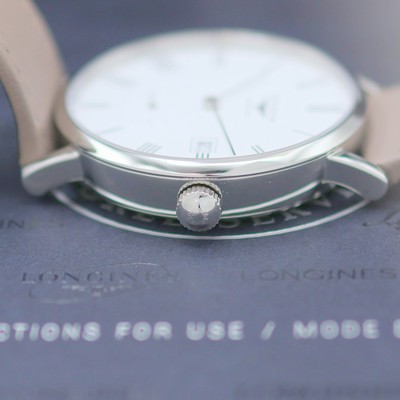 27144052d - LONGINES Elegant ungetragene Armbanduhr Referenz L4.812.4112, Automatik, beids. vergl. ...