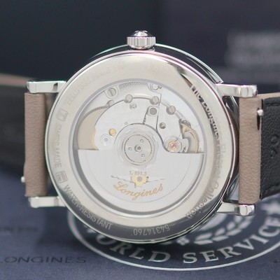 27144052e - LONGINES Elegant ungetragene Armbanduhr Referenz L4.812.4112, Automatik, beids. vergl. ...