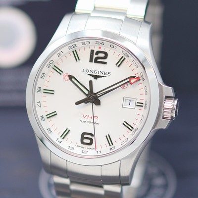 27144064a - LONGINES Conquest V.H.P. GMT ungetragene Herrenarmbanduhr Referenz L3.728.4766, quarz, ...