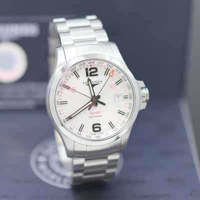 27144064b - LONGINES Conquest V.H.P. GMT ungetragene Herrenarmbanduhr Referenz L3.728.4766, quarz, ...