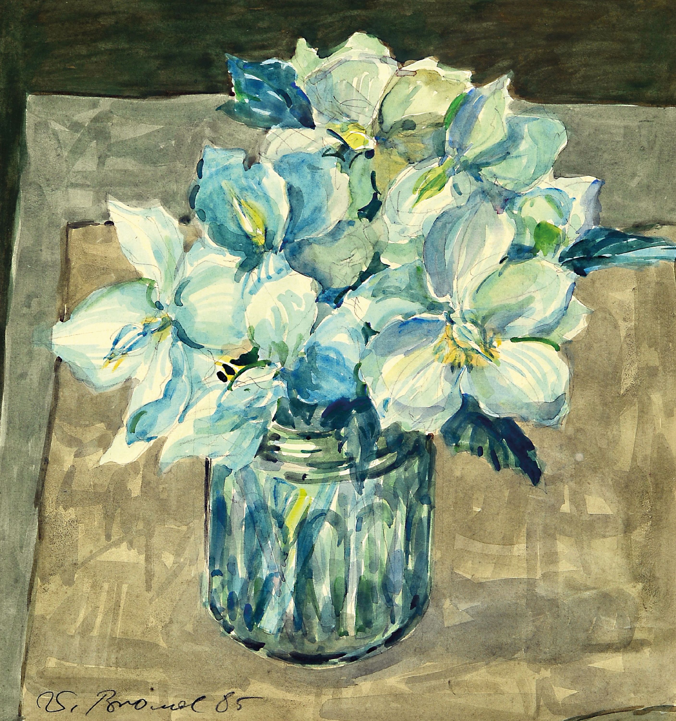 Image 27144106 - Werner Brand, 1933 Löbau-2021 Hochstadt, Blumenstillleben mit Christrosen, signiert und ...