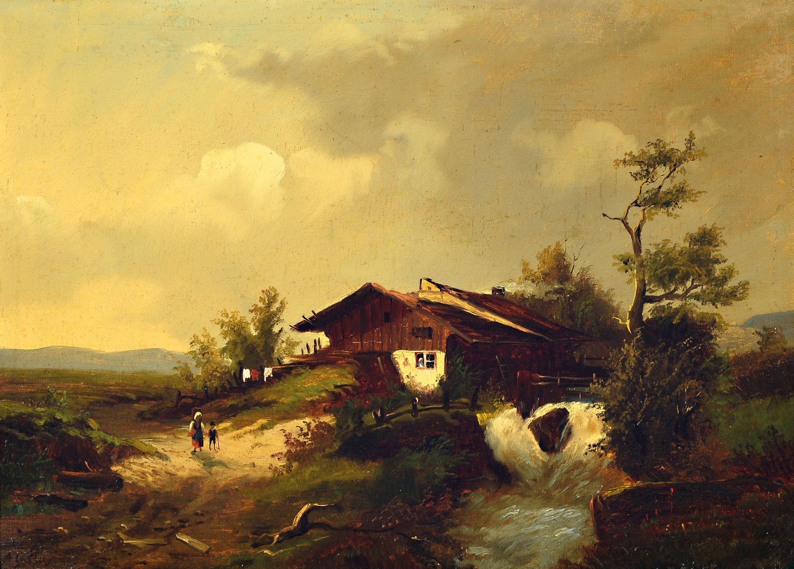 Image 27144180 - A. Cetliy (?), Künstler des fortgeschrittenen 19.Jh., mitteleuropäische Landschaft ...