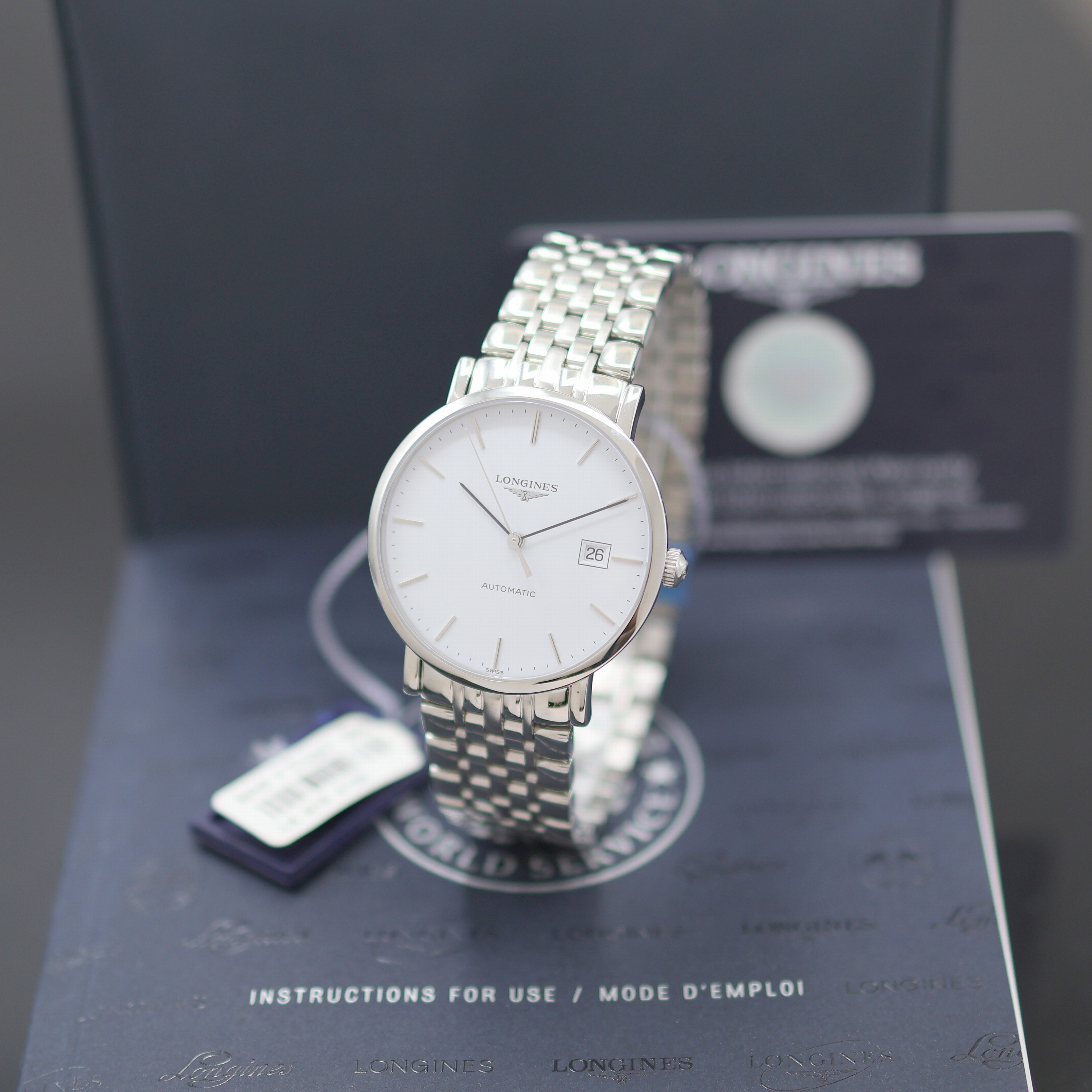 Image 27144181 - LONGINES Elegant ungetragene Herrenarmbanduhr Referenz L4.910.4126, Automatik, beids. ...