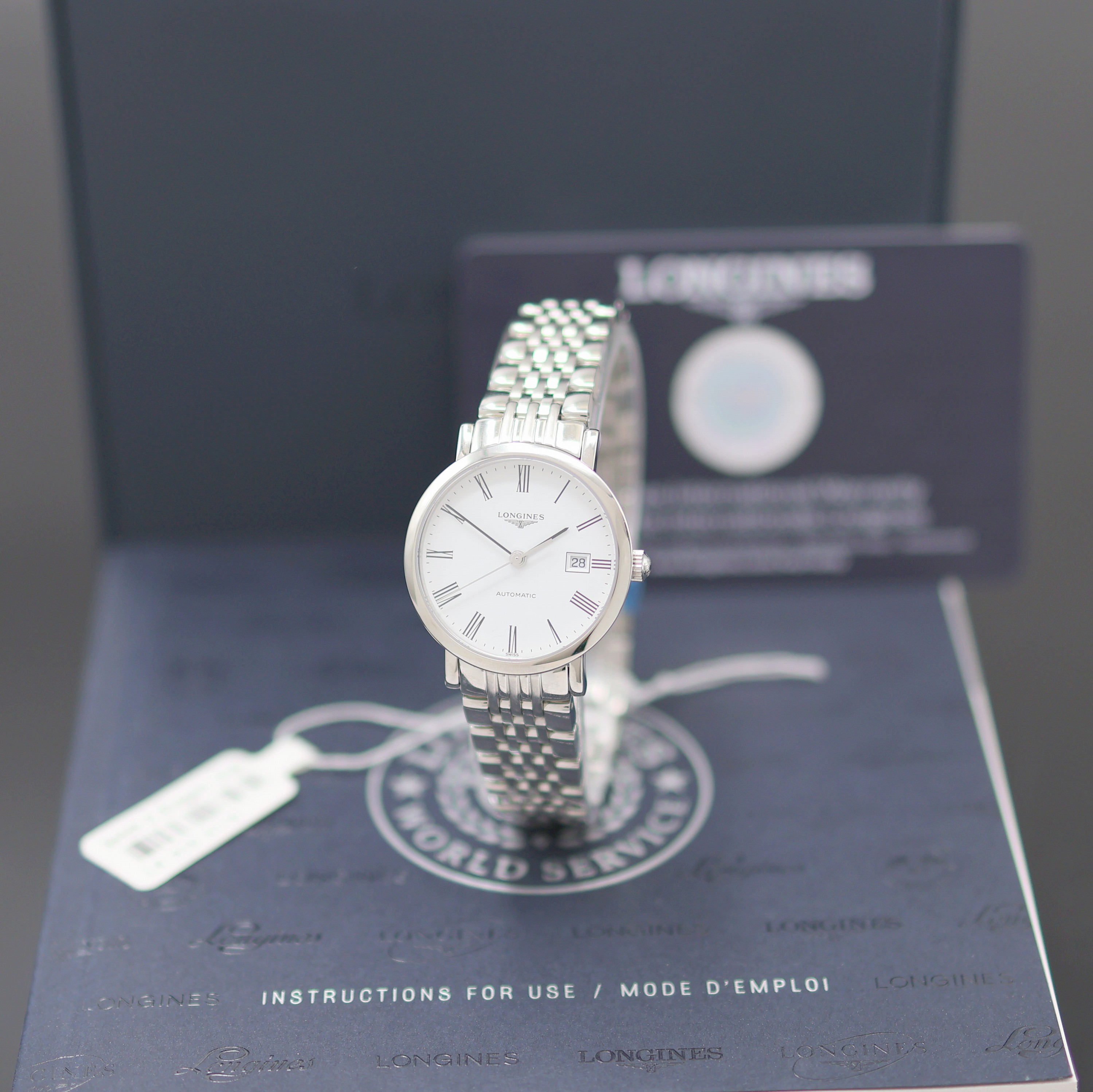 Image 27144198 - LONGINES Elegant ungetragene Damenarmbanduhr Referenz L4.310.4116, Automatik, beids. ...