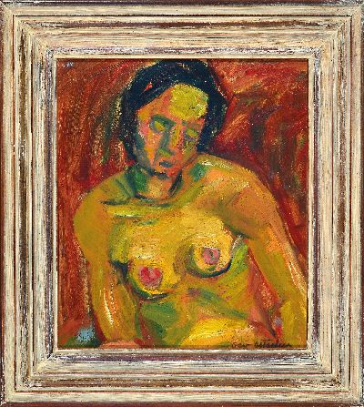 27144103k - Otto Ditscher, 1903-1987 Neuhofen, weiblicher Akt in expressiv-realistischem Duktus, ...