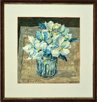 27144106k - Werner Brand, 1933 Löbau-2021 Hochstadt, Blumenstillleben mit Christrosen, signiert und ...