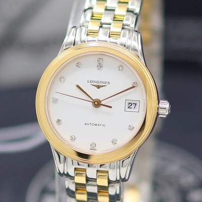 27144117a - LONGINES Flagship ungetragene Damenarmbanduhr Referenz L4.274.3.27.7, Automatik, ...