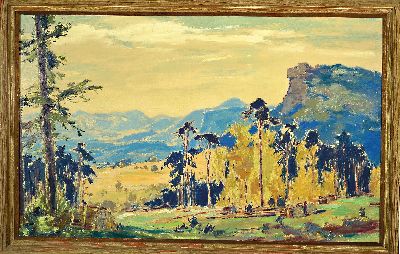 27144119k - Karl Graf, 1902 Rothenburg-1986 Speyer, ´Blick vom Lindelbrunn´, so verso auf orig. ...