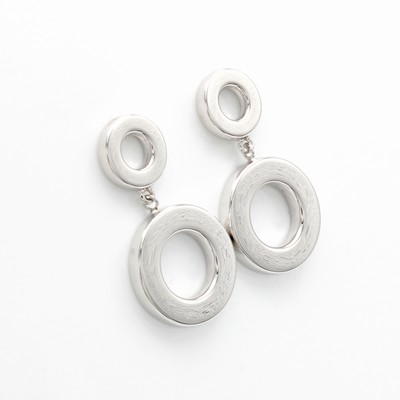 27144172a - Paar Ohrstecker, WG 585/000, 4 Kreise davon 2 als bewegl. Abhängungen