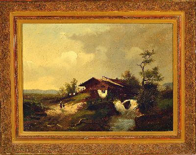 27144180k - A. Cetliy (?), Künstler des fortgeschrittenen 19.Jh., mitteleuropäische Landschaft ...