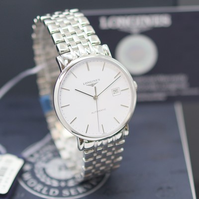 27144181b - LONGINES Elegant ungetragene Herrenarmbanduhr Referenz L4.910.4126, Automatik, beids. ...