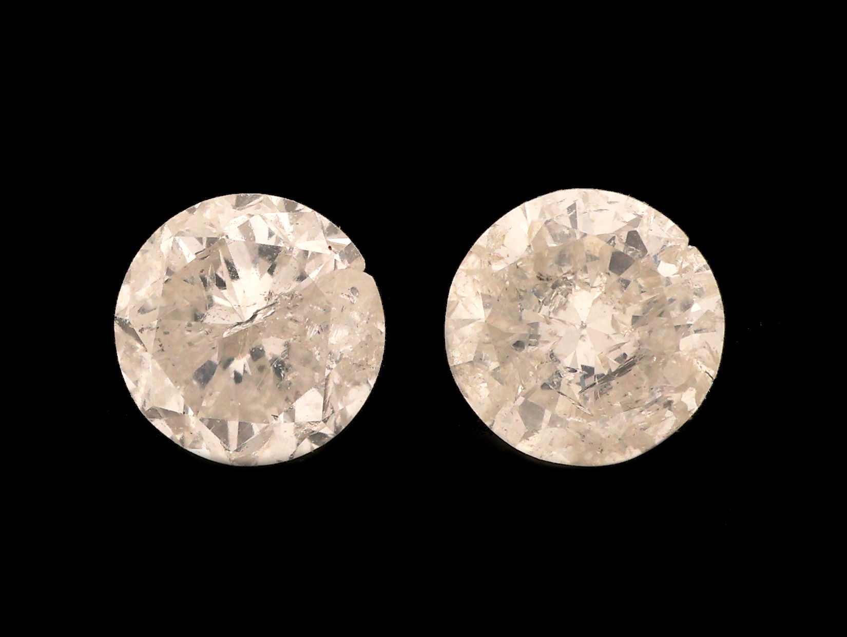 Image 27144218 - 2 Brillanten zus. ca. 0.73 ct Weiß.l. get.Weiß/p, D. ca. 4.4 - 4.45 mm Schätzpreis: ...