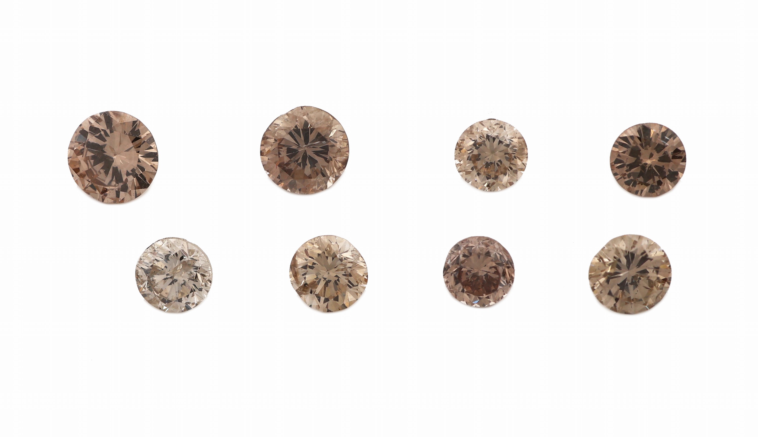 Image 27144223 - Lot 8 lose Brillanten zus. ca. 1.165 ct Braun/si-vs, D. ca. 2.75, 3.0, 3.6 und 3.9 mm ...