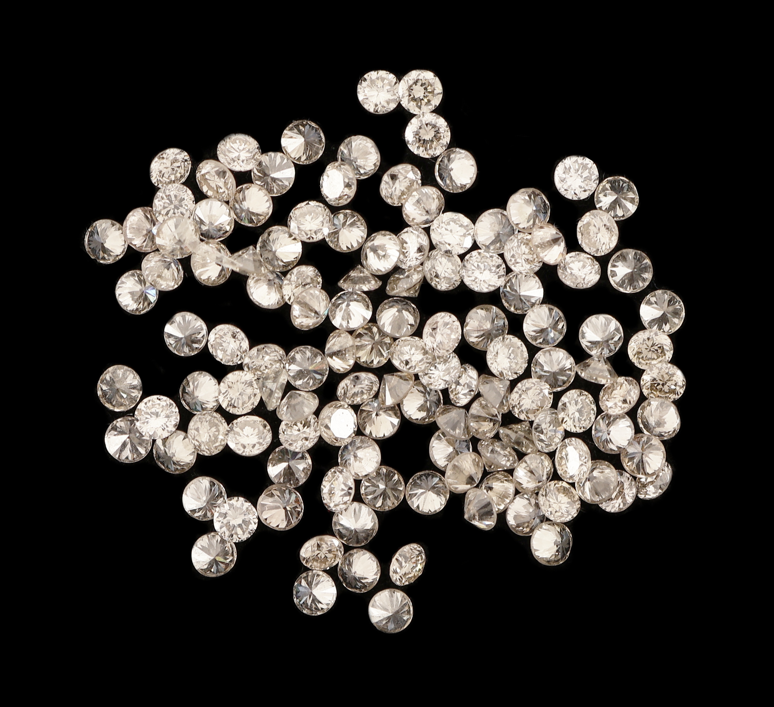 Image 27144227 - Lot lose Brillanten zus. ca. 1.00 ct Weiß/vs-si, D. ca. 1.21 - 1.24 mm, kalibriert ...