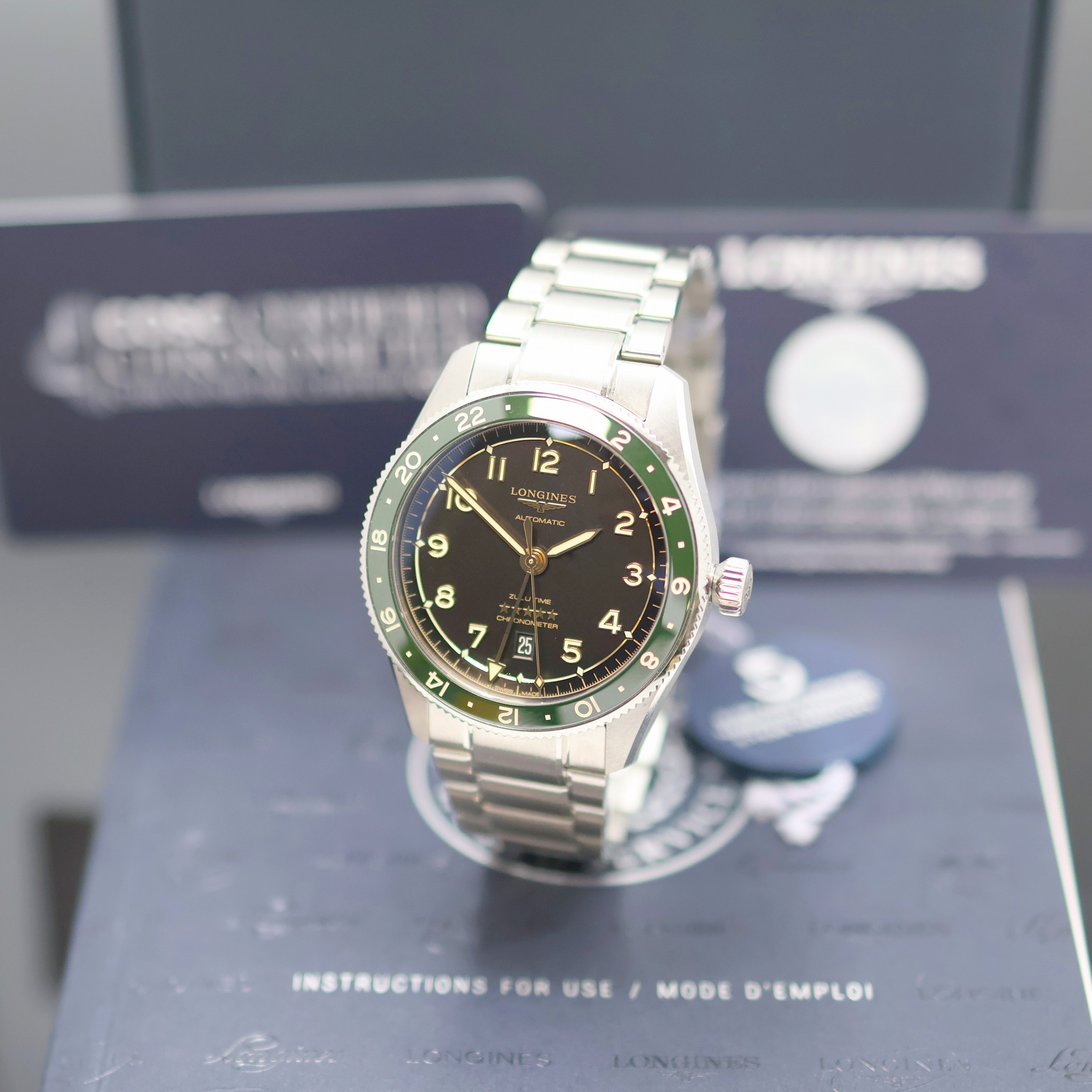 Image 27144241 - LONGINES Spirit Zulu Time ungetragene Herrenarmbanduhr Referenz L3.812.4.63.6, ...