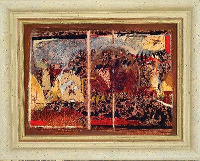 27144208k - Jürgen Braun, geb. 1947 Mannheim, ´Maikäfer -Flug, Collage/Mischtechnik auf Holz, ...