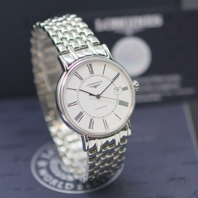 27144214b - LONGINES Présence ungetragene Herrenarmbanduhr Referenz L4.921.4116, Automatik, beids. ...