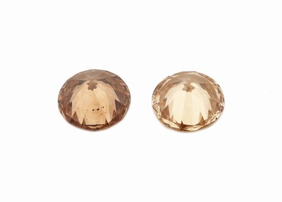 27144226a - Lot 2 lose Brillanten zus. ca. 0.75 ct NaturalFancy Braun/si-p, D. ca. 4.65 - 4.7 mm ...