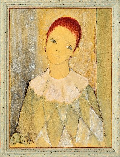 27144263k - Christel Abresch, 1931 Sulzbach-2011 Neustadt , Bildnis einer Pierrette, ...