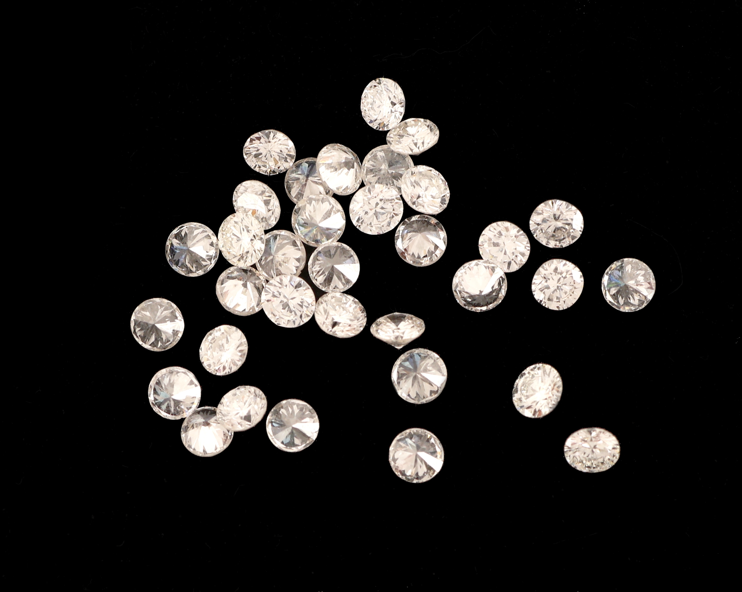Image 27144337 - Lot lose Brillanten zus. ca. 1.00 ct feines Weiß-Weiß/vs, D. ca. 1.9-2.00 mm, ...